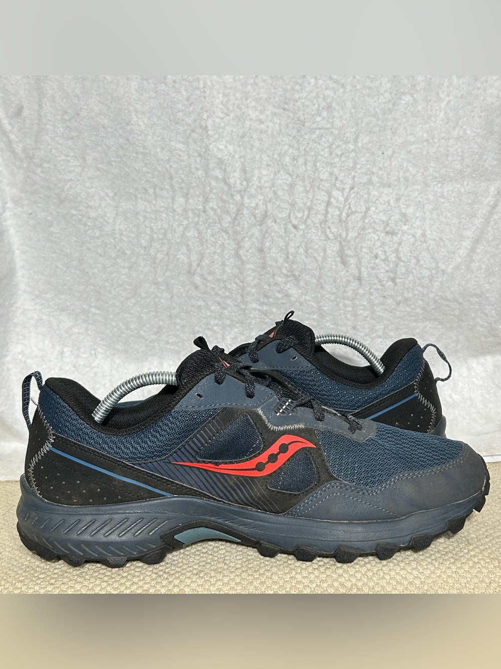 Saucony Excursion TR16 Mens Blue/Black Trail Running Sneakers Shoes SZ 12 Wide - Picture 6 of 11